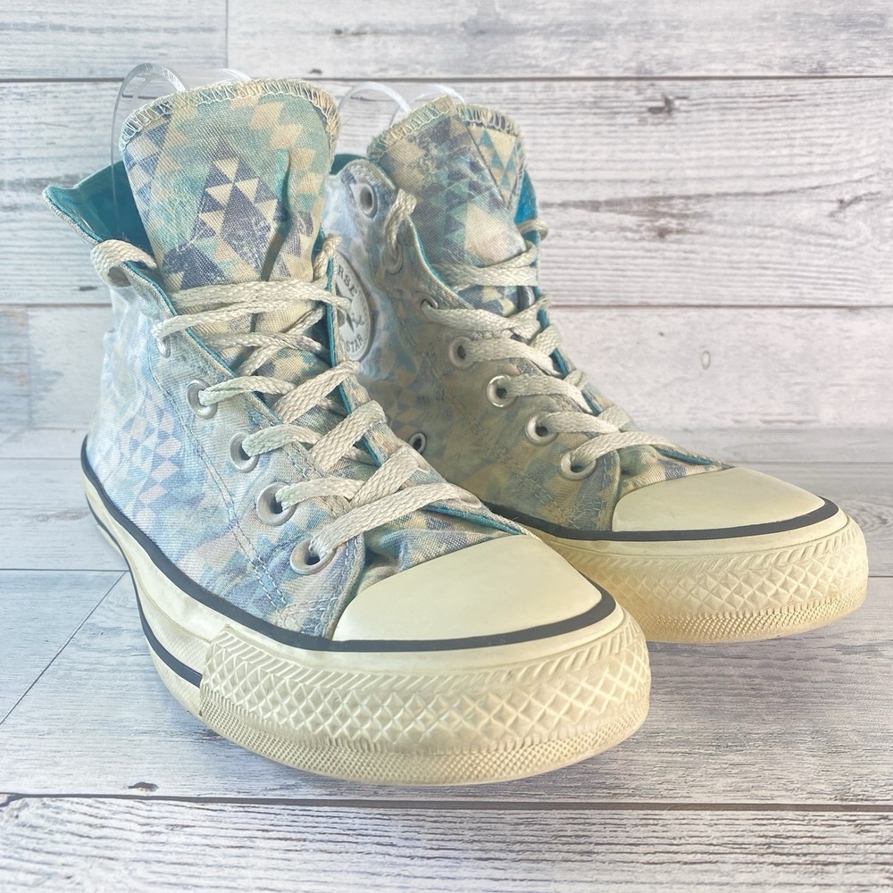Converse Shoes Womens 8 Blue Chuck Taylor All Star Canvas Sneakers High Top Nice